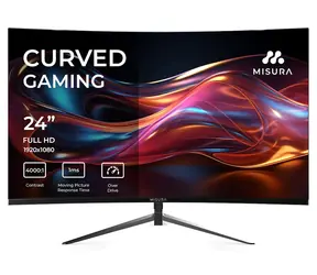24" Misura P23MM24DFA01 czarny / Monitor / VA / zakrzywiony / 1920x1080 / 1 ms / 4000:1 / 300 cd-m2 / HDMI+DP / Głośnik