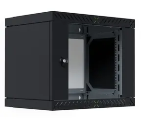 EFB WGX-0906TS.G1 czarny / Szafka wisząca / 19" / 9U / drzwi szklane / nośność 60 kg