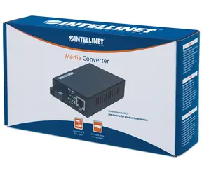 Konwerter mediów Intellinet Fast Ethernet czarny / Konwerter mediów / RJ45-ST wielomodowy / zasięg 2 km / 100 Mbit/s