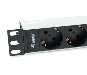 Listwa zasilająca aluminiowa Equip 10" / PDU / 1U / SCHUKO - 4X CEE 7/5 / 16 A / 3500 W