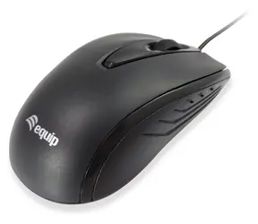 Equip Compact w kolorze czarnym / Mysz / Przewodowa USB / 1000 DPI / Oburęczna