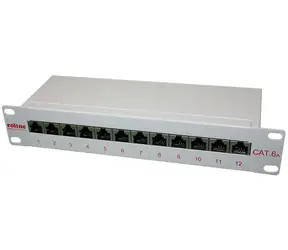 Roline Patch panel 12 portów Cat6a / Patch panel / RJ-45 / 19" / 1U