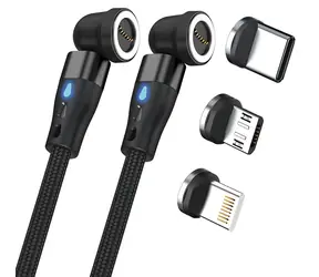 RealPower MagneticCharge 2 czarny / Magnetyczny kabel ładujący / 1 m / Złącze magnetyczne / 6 adapterów