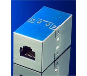 Cable RJ45 STP CAT5e złącze srebrne / Złącze sieciowe / 2x RJ45 / ekranowany / prosty