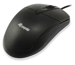 Mysz przewodowa Equip Czarna / Mysz przewodowa / USB-A / 1000 DPI / Kabel 1,35 m / 3 przyciski
