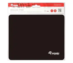 Podkładka antypoślizgowa pod mysz Equip czarna / Podkładka pod mysz / Nylon, guma / 220 x 180 x 3 mm
