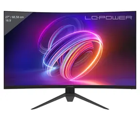27" LC-Power LC-M27FC czarny, czerwony / Monitor / VA / FHD / 180 Hz / zakrzywiony / FreeSync Premium