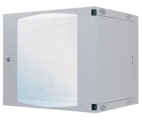 Intellinet 12U 540x600 mm szary / Szafka wisząca / 19" / drzwi szklane / rama uchylna / nośność 30 kg