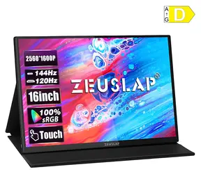 16" Zeuslap P16KT / Monitor przenośny / IPS / 2560 × 1600 / 144 Hz / dotykowy / USB-C + mini HDMI