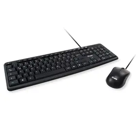 Equip Keyboard and Mouse DE czarny / Klawiatura i mysz / Przewodowa / QWERTZ / 105 klawiszy / 1,35 m
