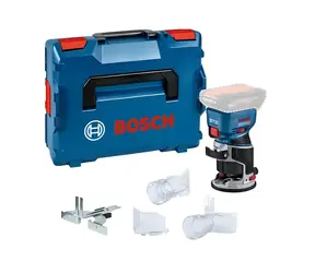 BOSCH GKF 18V-8 Professional / Frezarka udarowa akumulatorowa składana / 18 V / 10 000-30 000 obr./min / L-BOXX / bez akumulatora