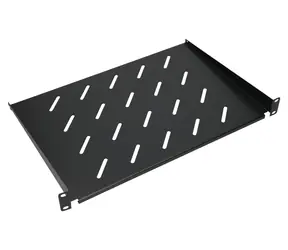 Półka rack Extralink 1U czarna / Półka rack / 19" / głębokość 300 mm / stal