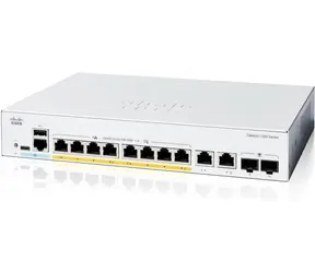 Cisco Catalyst C1300-8FP-2G / Przełącznik / 8x GbE RJ-45 / 2x GbE/SFP combo / PoE+ 120 W / bez wentylatora / REFRESH
