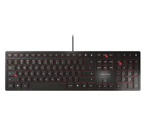 Cherry KC 6000 SLIM czarny / Klawiatura / układ US-ENG / przewodowa