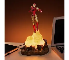 Figurka podświetlana Paladone Iron Man / Podświetlenie LED / Regulacja jasności / Zasilanie USB / Wysokość 32 cm
