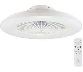 Beper P206VEN640 biały / Wentylator sufitowy / Oświetlenie LED /  50 cm / 3 prędkości / Pilot zdalnego sterowania