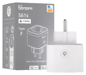 Sonoff S61S biały / Inteligentne gniazdko / Wi-Fi / Matter / 3840 W