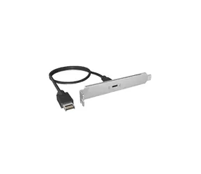 Icy Box IB-AC553 srebrny / Panel tylny / USB-C / USB 3.0 / metal