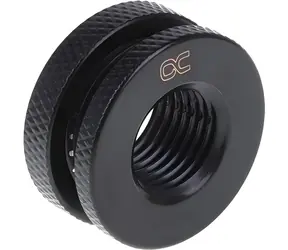 Alphacool / przelotka G1/4 / czarna / wersja krótka / mosiądz