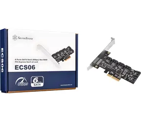 Silverstone SST-ECS06 / Kontroler SATA / PCIe 3.0 x2 / 6x SATA 6 Gb/s / ASMedia ASM1166