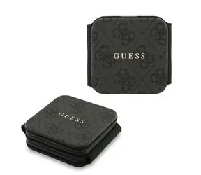 Guess PU 4G MagSafe czarny / Ładowarka bezprzewodowa / 3w1