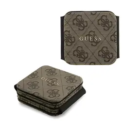 Guess PU 4G MagSafe brązowy / Ładowarka bezprzewodowa 3w1 / MagSafe