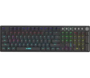 ibox Aurora K-6 czarna / Klawiatura gamingowa / mechaniczna / Przełączniki KRGD Red / RGB / 2,4 GHz + BT / klawiatura numeryczna