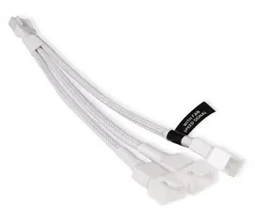 Alphacool Y-Splitter PWM biały / Kabel rozdzielający / 4-pinowy do 3x 4-pinowy PWM / 15 cm