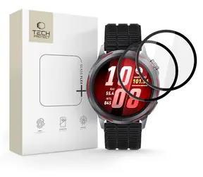 Szkło ochronne Tech-Protect Flex+ do Huawei Watch GT Runner 2 czarne / Szkło ochronne / Szkło hybrydowe / 2 szt.