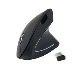 Ergonomiczna mysz bezprzewodowa Equip w kolorze czarnym / Mysz / Nanoodbiornik USB-A / 800-1600 DPI / 5 przycisków