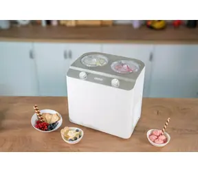 Unold 48830 Doppio bianco / Maszyna do lodów / 250 W / 1,2 l / stal nierdzewna / sterowanie obrotowe