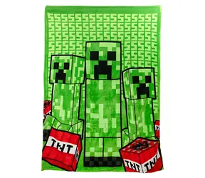 Koc Paladone Minecraft Creeper z poduszką / Koc / 120 x 150 cm / Pluszowy / 2w1 składany w poduszkę