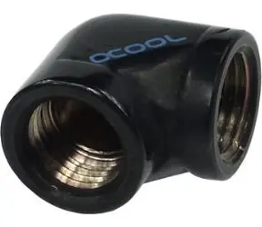 Alphacool HF czarny / Adapter / Gwint wewnętrzny G1/4 / Kąt 90°