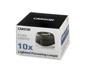 Lupa Carson LH-50 VersalLoupe / Szkło powiększające / LED / Powiększenie 10x / z regulacją ostrości