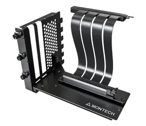 Kit montażowy Montech Vertical GPU + kabel riser PCIe 4.0 czarny / 20 cm