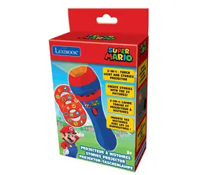 Latarka LEXIBOOK z projektorem Super Mario Story / Latarka z projektorem / 24 obrazki / 3 płyty / od 3 lat