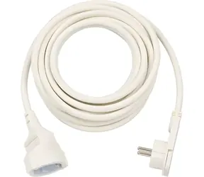 Przedłużacz Brennenstuhl z wtyczką kątową płaską biały / Przedłużacz / 230V / 5 m
