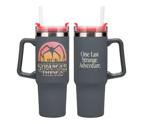 Kubek termiczny PALADONE Stranger Things / Stal nierdzewna / 1200 ml / Zamykana pokrywka