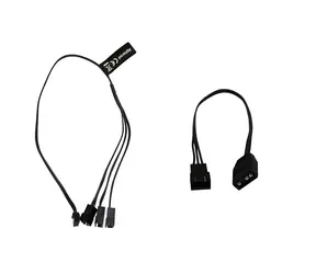 Kabel Y Alphacool RGB LED JST czarny / Kabel rozdzielający / 3 złącza JST / Cyfrowy RGB / 30 cm
