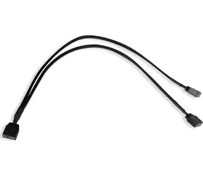 Alphacool Y-Splitter aRGB 3-pin do 2x 3-pin 30 cm czarny / Kabel / Rozdzielacz aRGB / 30 cm