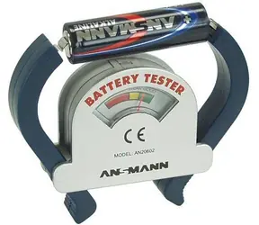 Tester baterii Ansmann / Tester baterii / AAA, AA, C, D, 9 V / Waga analogowa