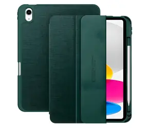Etui Tech-Protect SC Pen Canvas zielone / do Apple iPad 10,9" (2022) / 11" (2025) / z przegródką na rysik