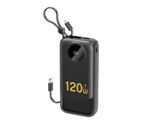 Dudao K13 Pro 20000mAh czarny / Power bank / z wbudowanym kablem