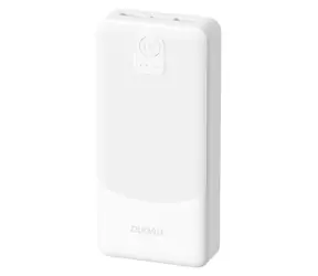 Dudao K10Pro 20000mAh biały / Power bank / 2.4A / 2x USB-A