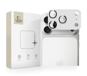 Tech-Protect Camfull Fit+ srebrny / Szkło ochronne na aparat / Apple iPhone 17 Pro