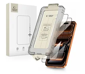 Zestaw Tech-Protect Quick Set+ 2 szt. czarny / Szkło ochronne / Apple iPhone 17 Pro Max / Szkło hartowane