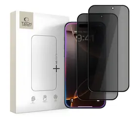Szkło ochronne Tech-Protect Spy+ / Szkło hartowane / Prywatność / Apple iPhone 16 Pro/17/17 Pro / 2 szt.
