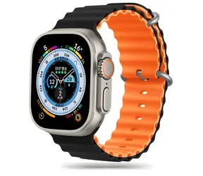 Tech-Protect IconBand Pro pomarańczowo-czarny / Pasek do Apple Watch / 42/44/45/49 mm