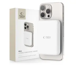 Tech-Protect LifeMag PB11 biały / Power bank / MagSafe / 10000 mAh / 15 W / USB-C