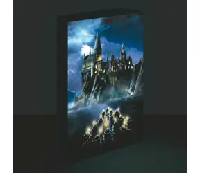 Obraz LED piramida Hogwart Harry Potter / Obraz / 30x40 cm / Podświetlenie LED